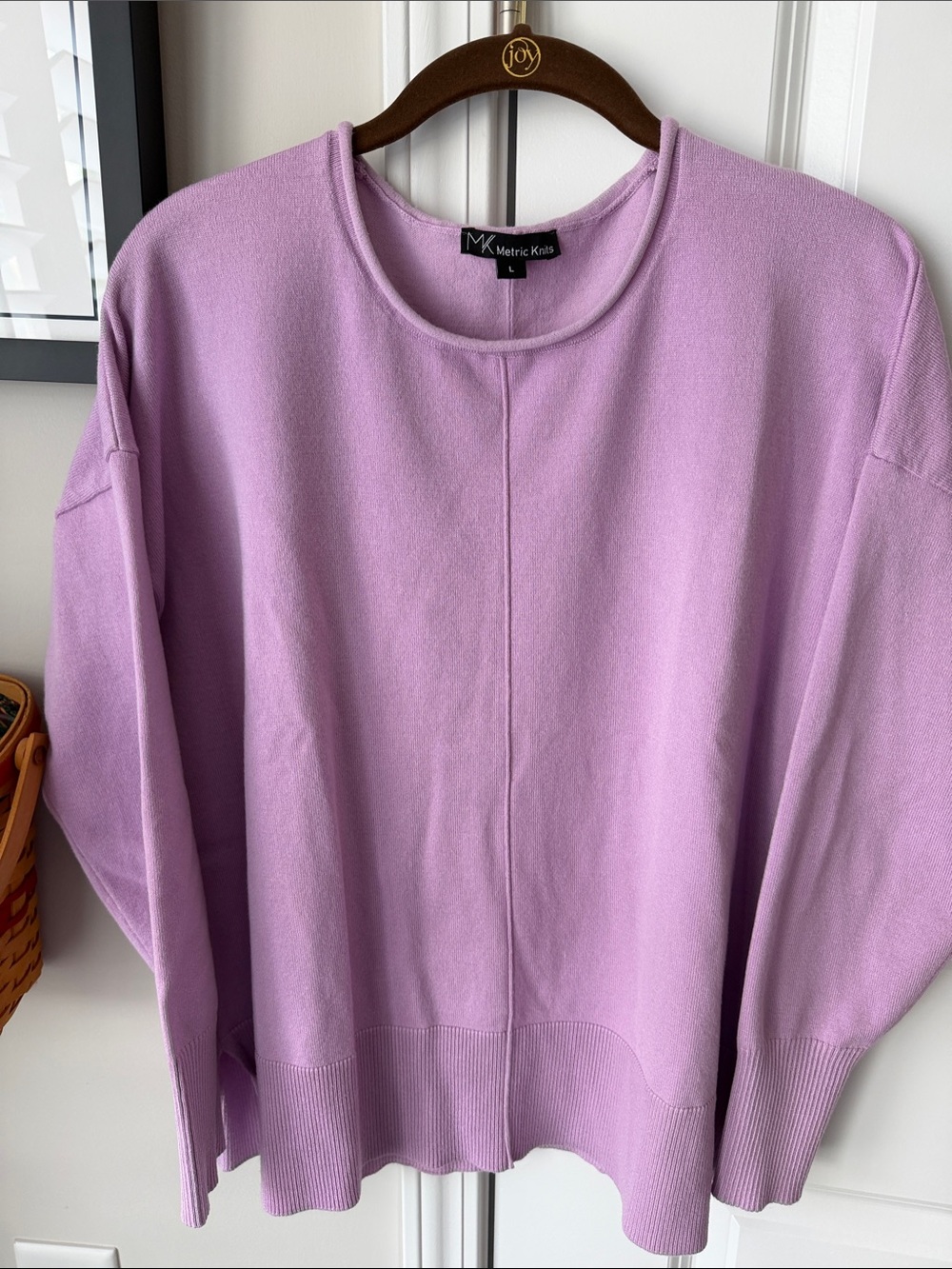 MK Metric Knits Lavender Crewneck Sweater